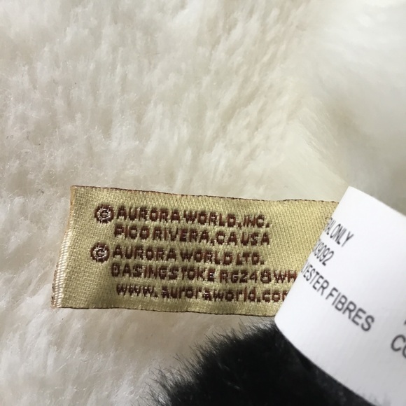 Aurora Miyoni Black and White Plush Panda Toy - Picture 7 of 10